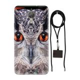 Senada General Mobile Gm 5 Plus İle Uyumlu Kılıf Baykuş 212 Silikon İpli Boyun Askı Aparatlı