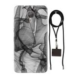Senada General Mobile Gm 5 Plus İle Uyumlu Kılıf Black Art Silikon İpli Boyun Askı Aparatlı
