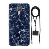Senada General Mobile Gm 5 Plus İle Uyumlu Kılıf Dark Blue Silikon İpli Boyun Askı Aparatlı