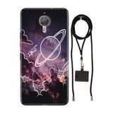 Senada General Mobile Gm 5 Plus İle Uyumlu Kılıf Gezegenler Silikon İpli Boyun Askı Aparatlı