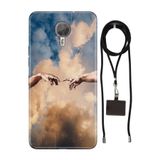 Senada General Mobile Gm 5 Plus İle Uyumlu Kılıf Goddess Silikon İpli Boyun Askı Aparatlı