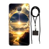 Senada General Mobile Gm 5 Plus İle Uyumlu Kılıf Güneşin Dansı Silikon İpli Boyun Askı Aparatlı