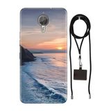 Senada General Mobile Gm 5 Plus İle Uyumlu Kılıf Huzur Silikon İpli Boyun Askı Aparatlı