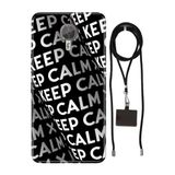 Senada General Mobile Gm 5 Plus İle Uyumlu Kılıf Keep Calm Silikon İpli Boyun Askı Aparatlı