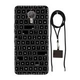 Senada General Mobile Gm 5 Plus İle Uyumlu Kılıf Klavye Silikon İpli Boyun Askı Aparatlı