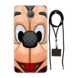 Senada General Mobile Gm 5 Plus İle Uyumlu Kılıf Lc Mickeyyyyy Silikon İpli Boyun Askı Aparatlı