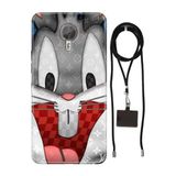 Senada General Mobile Gm 5 Plus İle Uyumlu Kılıf Lv Bugsbunny Silikon İpli Boyun Askı Aparatlı