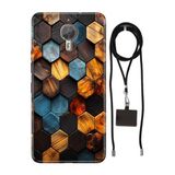 Senada General Mobile Gm 5 Plus İle Uyumlu Kılıf Petek Silikon İpli Boyun Askı Aparatlı