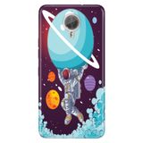 Senada General Mobile Gm 5 Plus İle Uyumlu Kılıf Silikon Desenli Tam Koruma Resimli Astronot