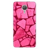 Senada General Mobile Gm 5 Plus İle Uyumlu Kılıf Silikon Desenli Tam Koruma Resimli Pembe Beton