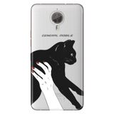 Senada General Mobile Gm 5 Plus İle Uyumlu Kılıf Silikon Desenli Tam Koruma Resimli Sanat Kedi