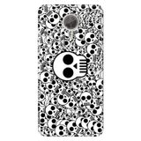 Senada General Mobile Gm 5 Plus İle Uyumlu Kılıf Silikon Desenli Tam Koruma Resimli Skull White