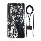 Senada General Mobile Gm 5 Plus İle Uyumlu Kılıf Sky Mermer Silikon İpli Boyun Askı Aparatlı
