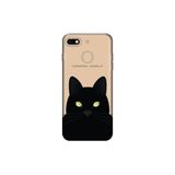 Senada General Mobile Gm 8 Go İle Uyumlu Kılıf 0.4Mm Lazer Kesim Silikon Kapak Kara Kedi