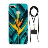 Senada General Mobile Gm 8 Go İle Uyumlu Kılıf Bloom Desenli Silikon İpli Boyun Askı Aparatı