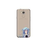 Senada General Mobile Gm 8 İle Uyumlu Kılıf 0.4Mm Lazer Kesim Silikon Kapak Mavi Anime Kız