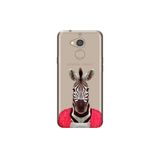 Senada General Mobile Gm 8 İle Uyumlu Kılıf 0.4Mm Lazer Kesim Silikon Kapak Şirin Zebra Uyumlu