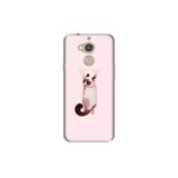 Senada General Mobile Gm 8 İle Uyumlu Kılıf 0.4Mm Lazer Kesim Silikon Kapak Siyam Kedi