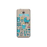 Senada General Mobile Gm 8 İle Uyumlu Kılıf 0.4Mm Uyumlu Lazer Kesim Silikon Kapak Mavi Bebek