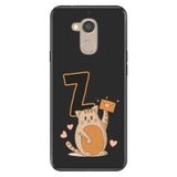 Senada General Mobile GM 8 ile Uyumlu Kılıf Resimli Desenli Silikon Kedili Z Harfi