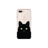 Senada General Mobile Gm 9 Pro İle Uyumlu Kılıf 0.4Mm Lazer Kesim Silikon Kapak Kara Kedi