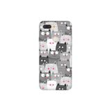Senada General Mobile Gm 9 Pro İle Uyumlu Kılıf 0.4Mm Lazer Kesim Silikon Kapak Karikatür Kediler
