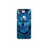 Senada General Mobile Gm 9 Pro İle Uyumlu Kılıf 0.4Mm Lazer Kesim Silikon Kapak Mavi Çizim Kurt