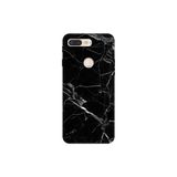 Senada General Mobile Gm 9 Pro İle Uyumlu Kılıf 0.4Mm Lazer Kesim Silikon Kapak Mermer Siyah