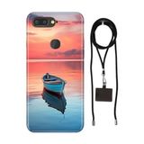 Senada General Mobile Gm 9 Pro İle Uyumlu Kılıf Gidelim Buralardan Desenli Silikon İpli Boyun Askı Aparatı