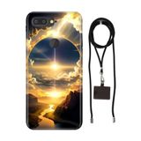 Senada General Mobile Gm 9 Pro İle Uyumlu Kılıf Güneşin Dansı Desenli Silikon İpli Boyun Askı Aparatı