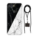 Senada General Mobile Gm 9 Pro İle Uyumlu Kılıf Mermer Desenli Silikon İpli Boyun Askı Aparatı