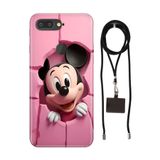 Senada General Mobile Gm 9 Pro İle Uyumlu Kılıf Mickeyyyyy Desenli Silikon İpli Boyun Askı Aparatı
