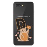 Senada General Mobile GM 9 Pro ile Uyumlu Kılıf Resimli Desenli Silikon Kedili D Harfi