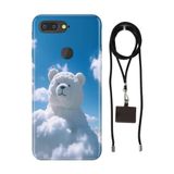 Senada General Mobile Gm 9 Pro İle Uyumlu Kılıf Teddy Cloud Desenli Silikon İpli Boyun Askı Aparatı