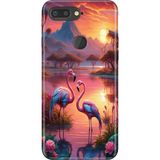 Senada General Mobile Gm 9 Pro Kılıf Desenli Baskılı Tpu Rubber Kapak FLAMINGO888 - 001-Renkli
