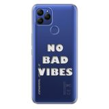 Senada General Mobile Gm21 İle Uyumlu Kılıf 0.4 Mm Lazer Kesim Silikon Kapak No Bad Vibes