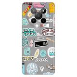 Senada General Mobile Phoneix 5G Silikon İle Uyumlu Kılıf Silikon Kapak Sticker Style