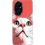 Senada Honor 200 Pro Kılıf Desenli Baskılı Tpu Rubber Kapak Beyaz Kedi - 001-Renkli