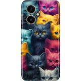 Senada Honor 400 Kılıf Desenli Baskılı Tpu Rubber Kapak Kedi Ordusu - 001-Renkli