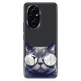 Senada Huawei Honor 200-Pro İle Uyumlu Kılıf Renkli Silikon Baskılı Kapak Cix Kedi