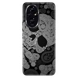 Senada Huawei Honor 200-Pro İle Uyumlu Kılıf Vintage Silikon Baskılı Kapak Skuller