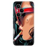 Senada Huawei Honor 400 Pro İle Uyumlu Kılıf Dekoratif Silikon Baskılı Kapak Cool Girl