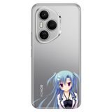 Senada Huawei Honor 400 Pro İle Uyumlu Kılıf Dekoratif Silikon Baskılı Kapak Mavi Anime Kız