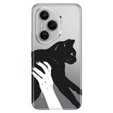 Senada Huawei Honor 400 Pro İle Uyumlu Kılıf Dekoratif Silikon Baskılı Kapak Sanat Kedi