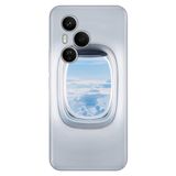 Senada Huawei Honor 400 Pro İle Uyumlu Kılıf Dekoratif Silikon Baskılı Kapak Uçak Pencere