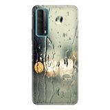 Senada Huawei P Smart 2021 İle Uyumlu Kılıf Desenli Silikon Kapak - Yağmurlu Bir Akşam