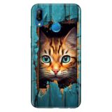 Senada Huawei P20 Lite ile Uyumlu Kılıf Resimli Desenli Silikon Cat