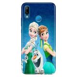 Senada Huawei P20 Lite ile Uyumlu Kılıf Resimli Desenli Silikon ElsaAnnaOlaf