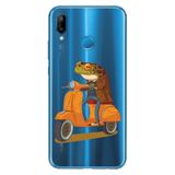 Senada Huawei P20 Lite ile Uyumlu Kılıf Resimli Desenli Silikon Gezgin Kurbağa