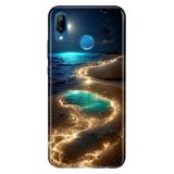 Senada Huawei P20 Lite ile Uyumlu Kılıf Resimli Desenli Silikon Golden Beach